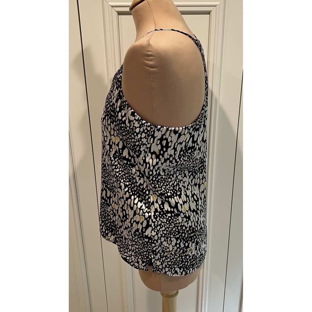 Evereve Roan & Ryan Cora Printed Cami Size Small Gold & Black Top Boho Layering - Picture 7 of 11